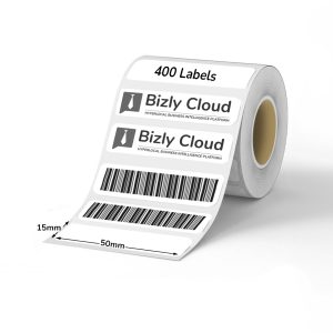 50x15mm Thermal Label Roll, 50mm width x 15mm height, 400 Labels in a Roll